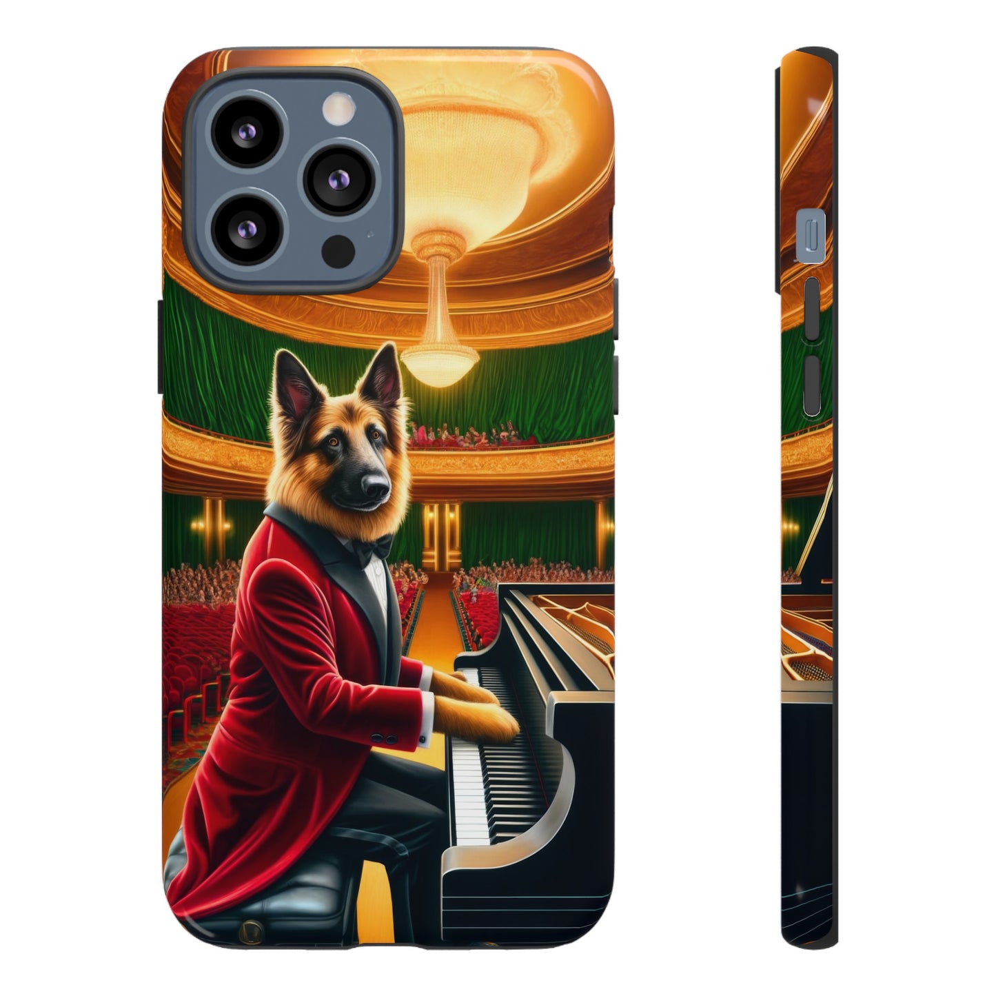 German Shepherd Playing the Piano Phone Case