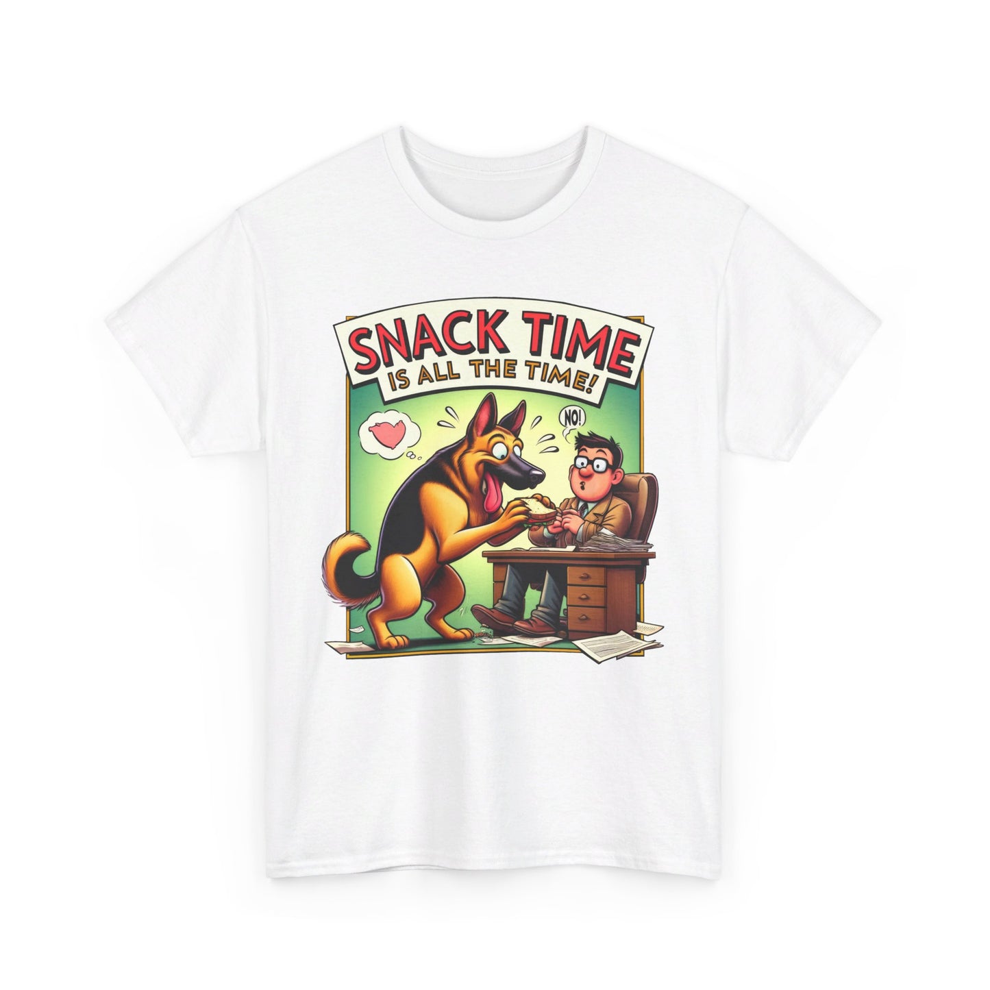 Snack Time is all the Time T-Shirt (13 colors) (German Shepherd)