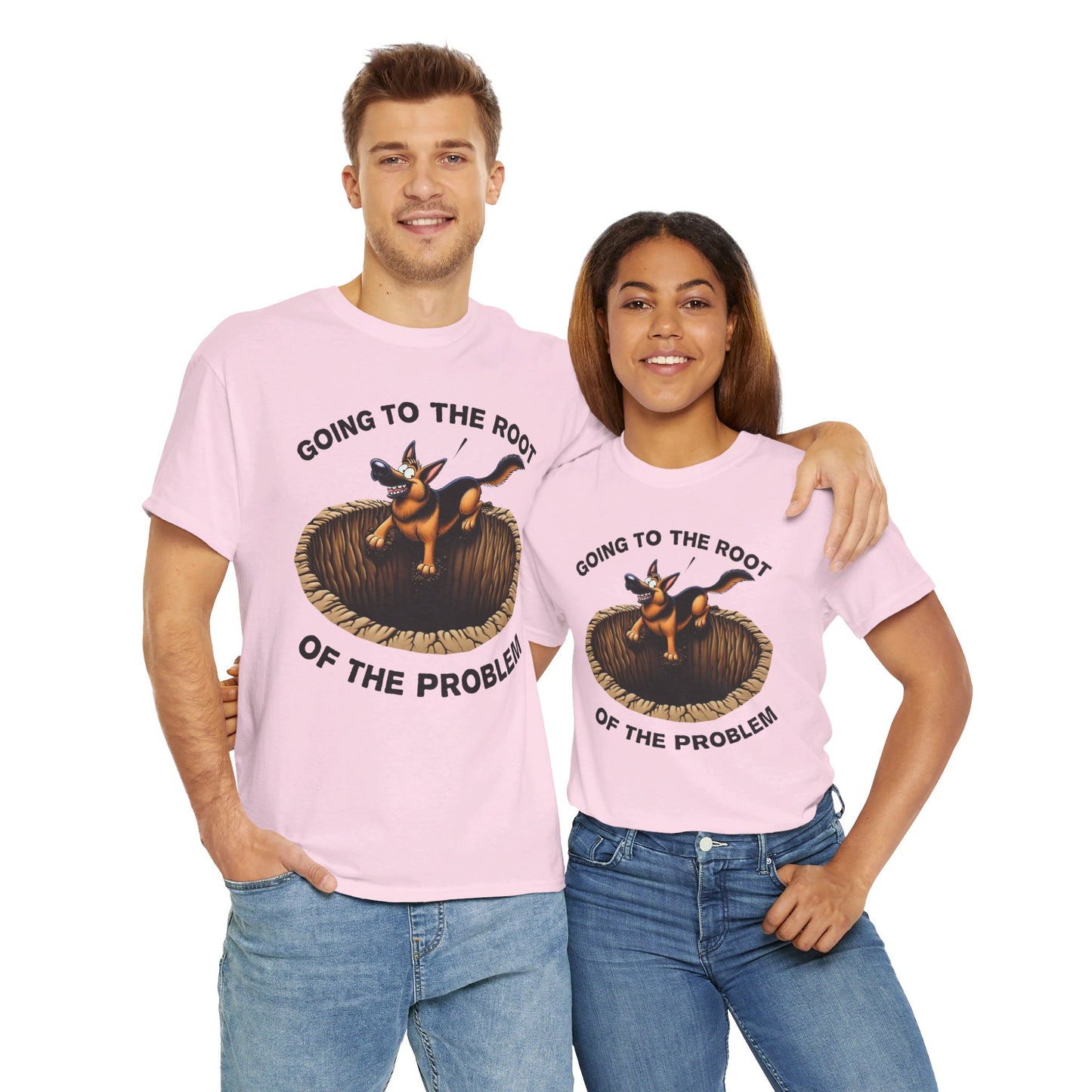 Going to the Root of the Problem. T-Shirt (13 colors) (German Shepherd)