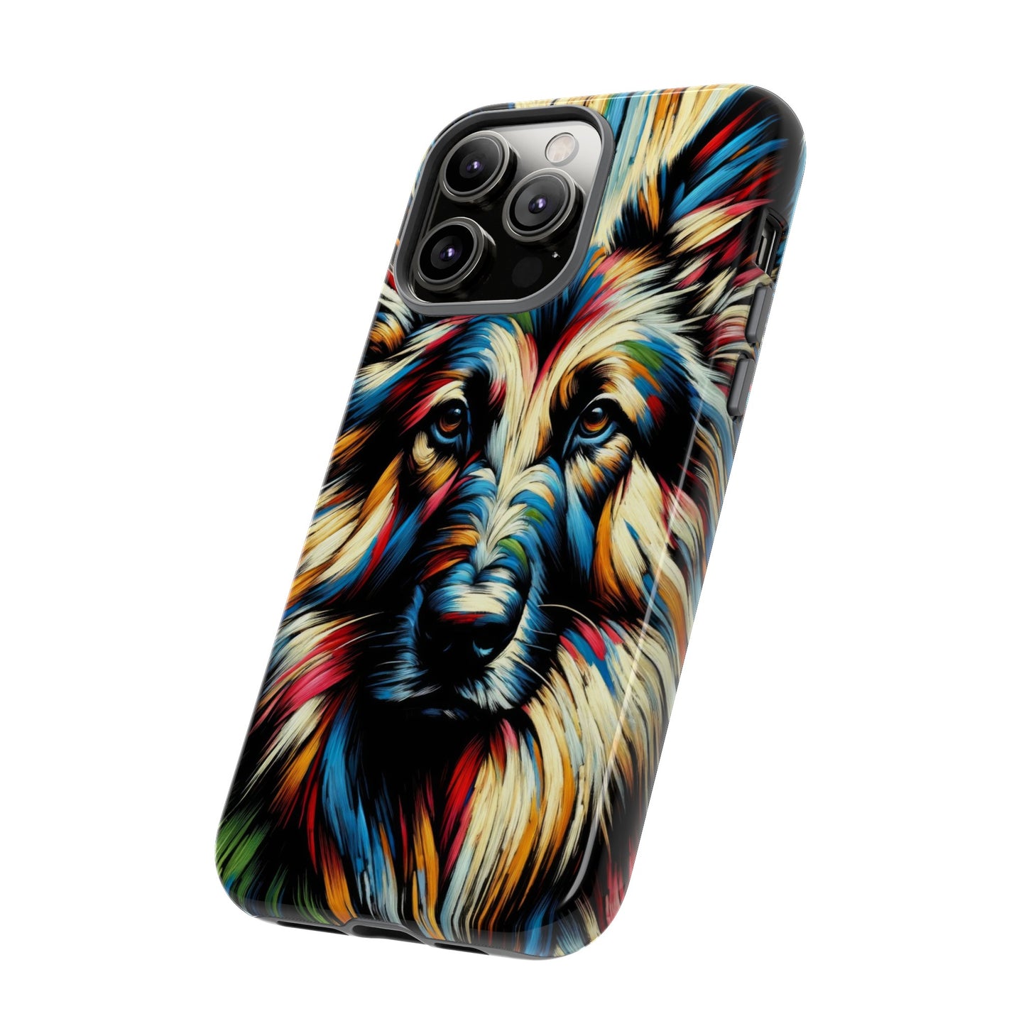 Fauvism scratchboard technique German Shepherd Phone Case