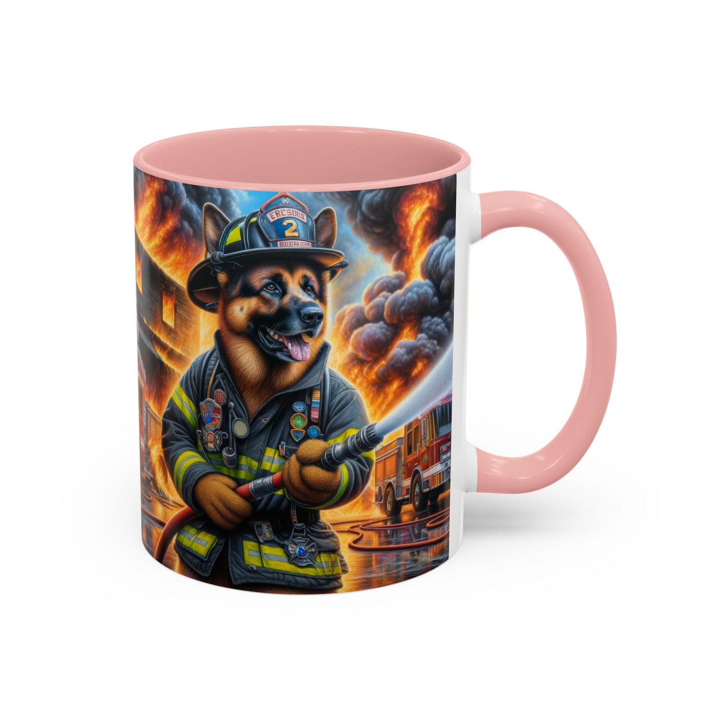 German Shepherd Fireman Coffee Mug