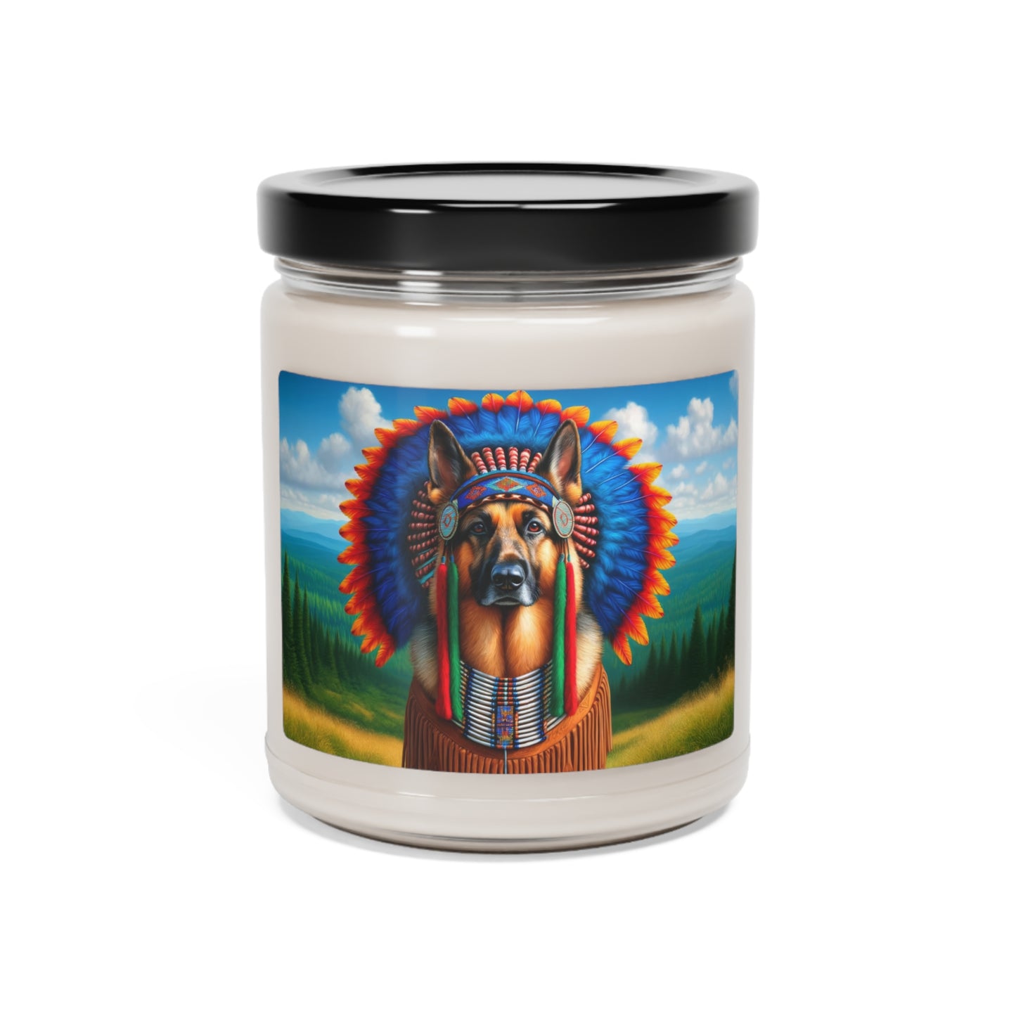 German Shepherd Indian Scented Soy Candle, 9oz