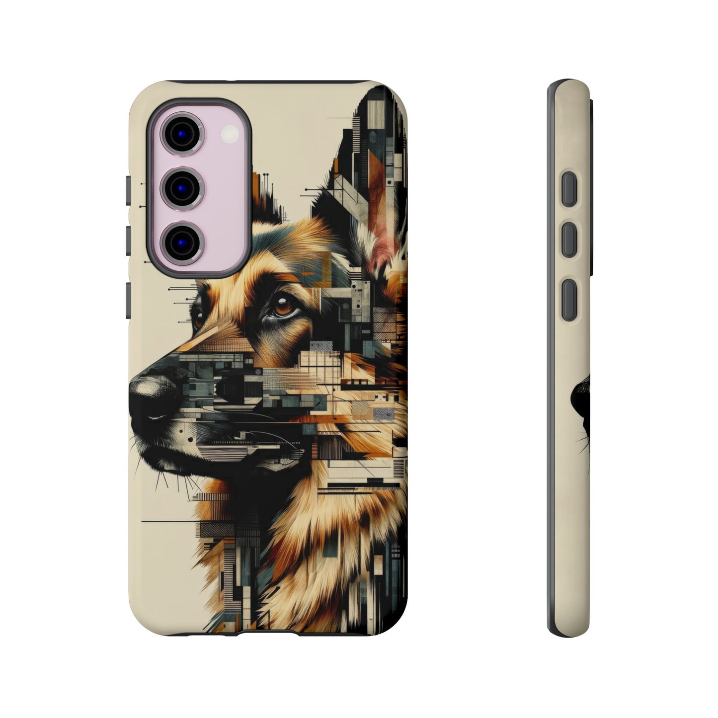 Constructivist and dadaist German Shepherd Phone Case