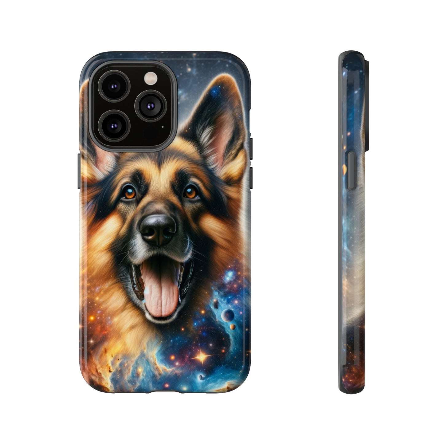 German Shepherd in Space Tough Phone Case