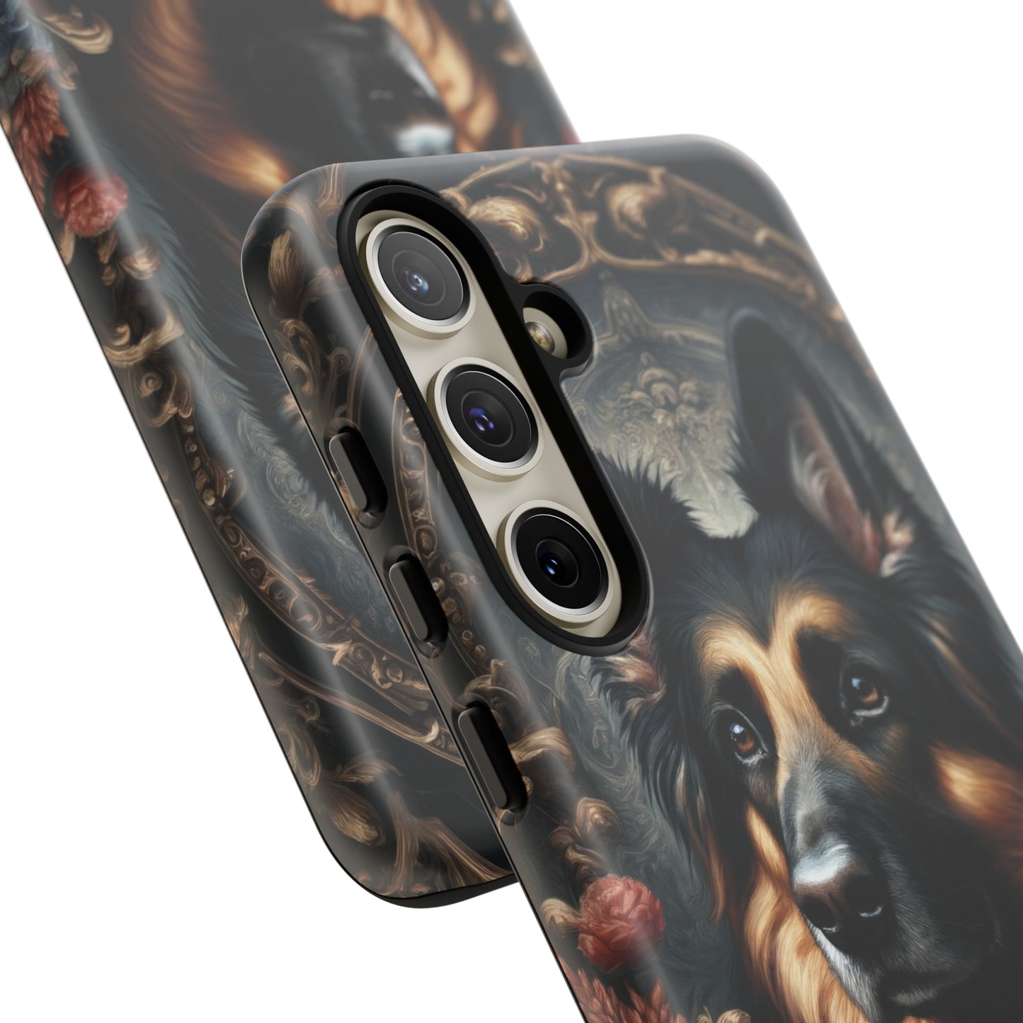 Gothic, high angle German Shepherd Phone Case