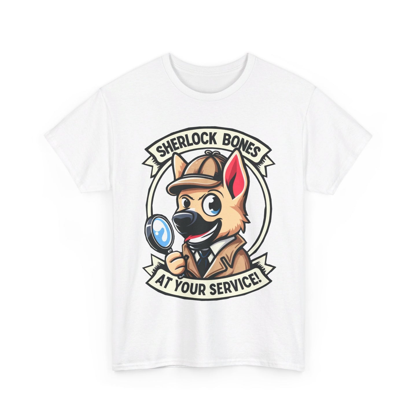 Sherlock Bones T-Shirt (13 colors) (German Shepherd)