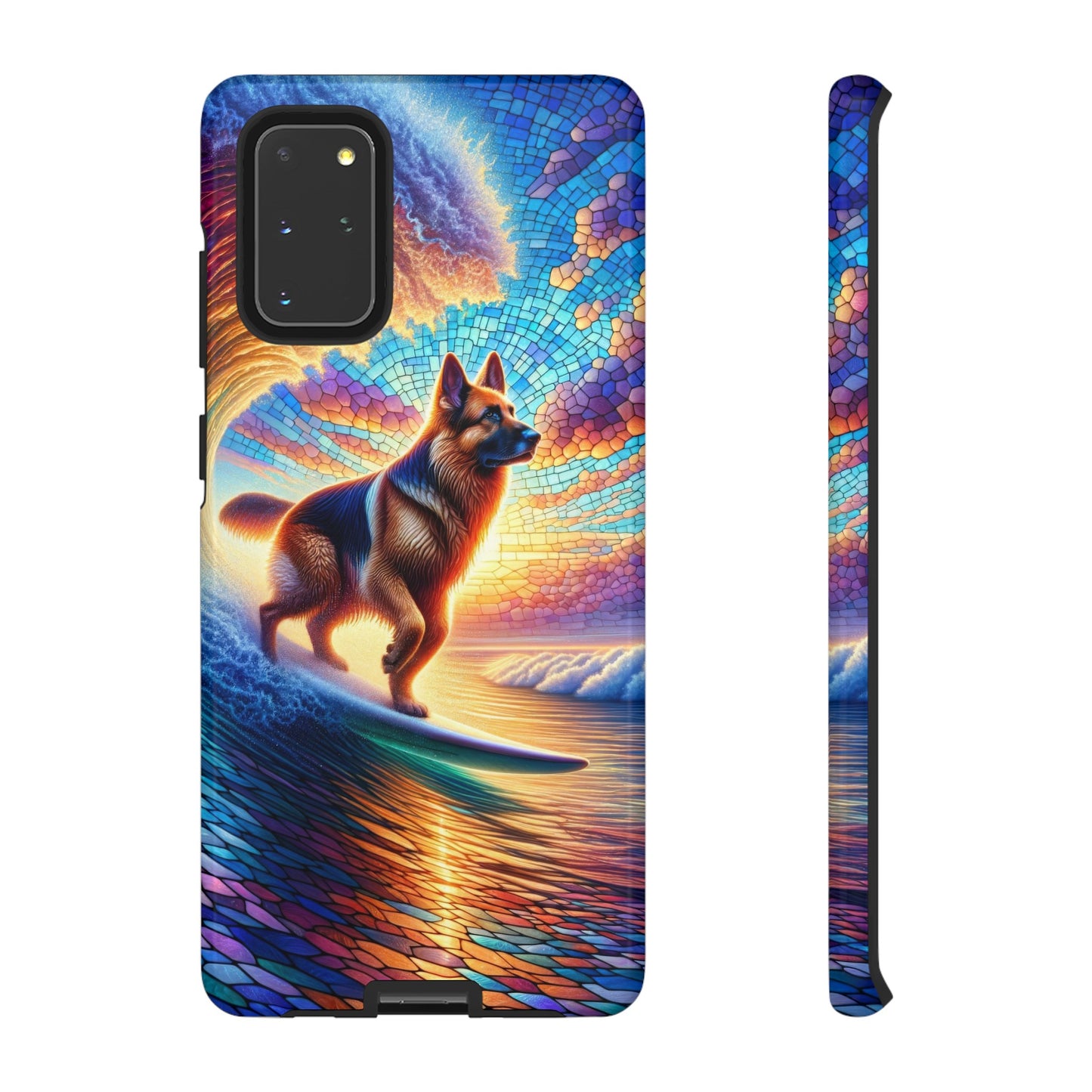 German Shepherd Surfing Phone Case