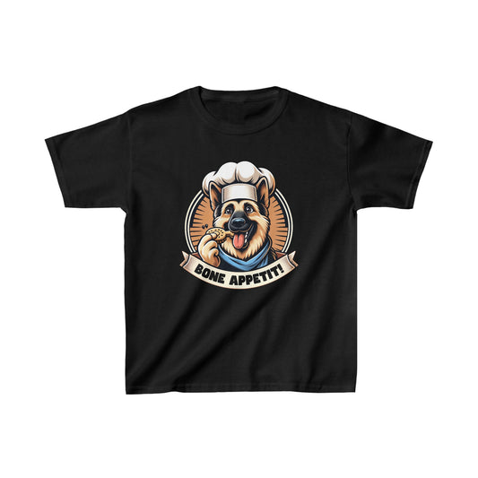 Bone Appetit Kids Size T-Shirt (Multi colors) (German Shepherd)