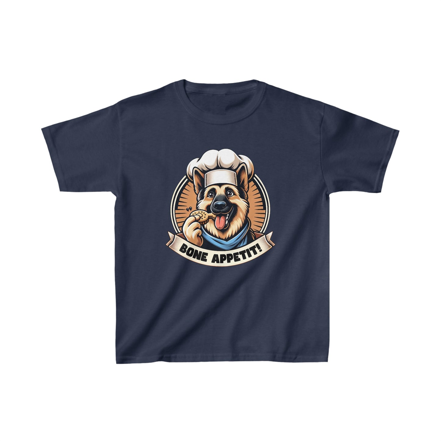 Bone Appetit Kids Size T-Shirt (Multi colors) (German Shepherd)