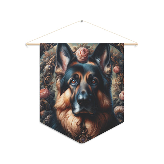 Gothic, high angle German Shepherd Pennant