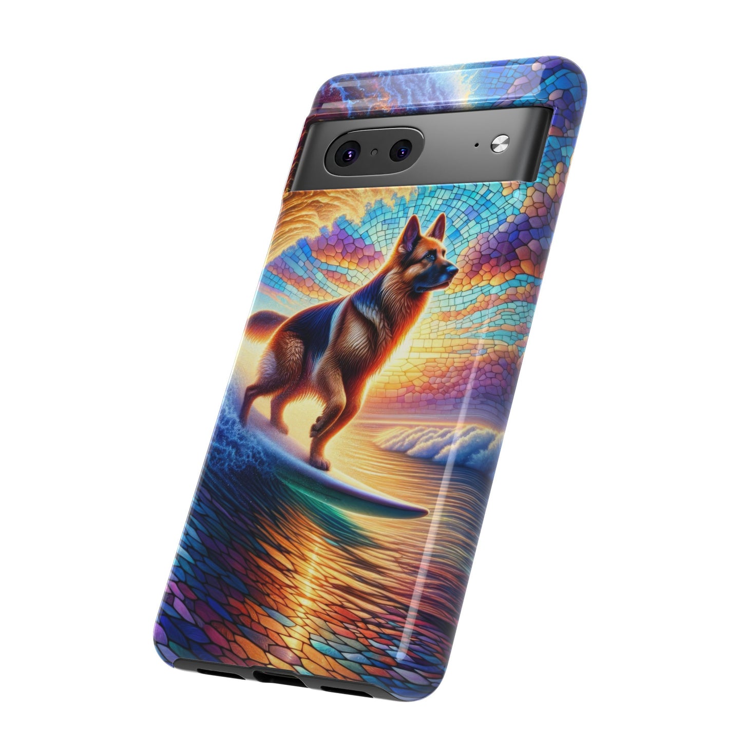 German Shepherd Surfing Phone Case