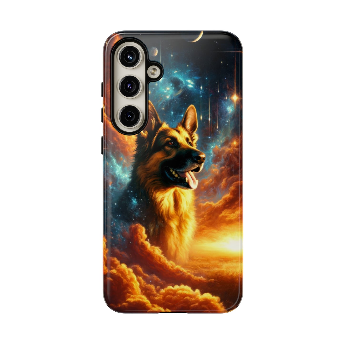 Sci-fi and stars-themed German Shepherd Phone Case