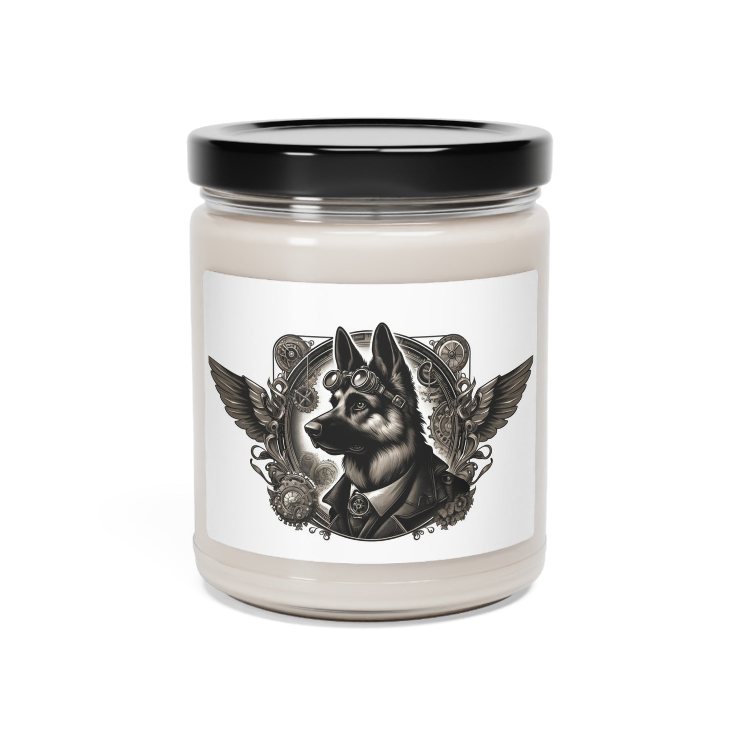 Steampunk German Shepherd Scented Soy Candle, 9oz
