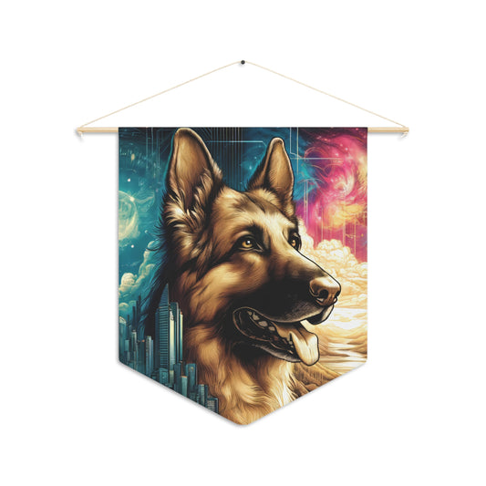 Dreamy fantasy German Shepherd Pennant