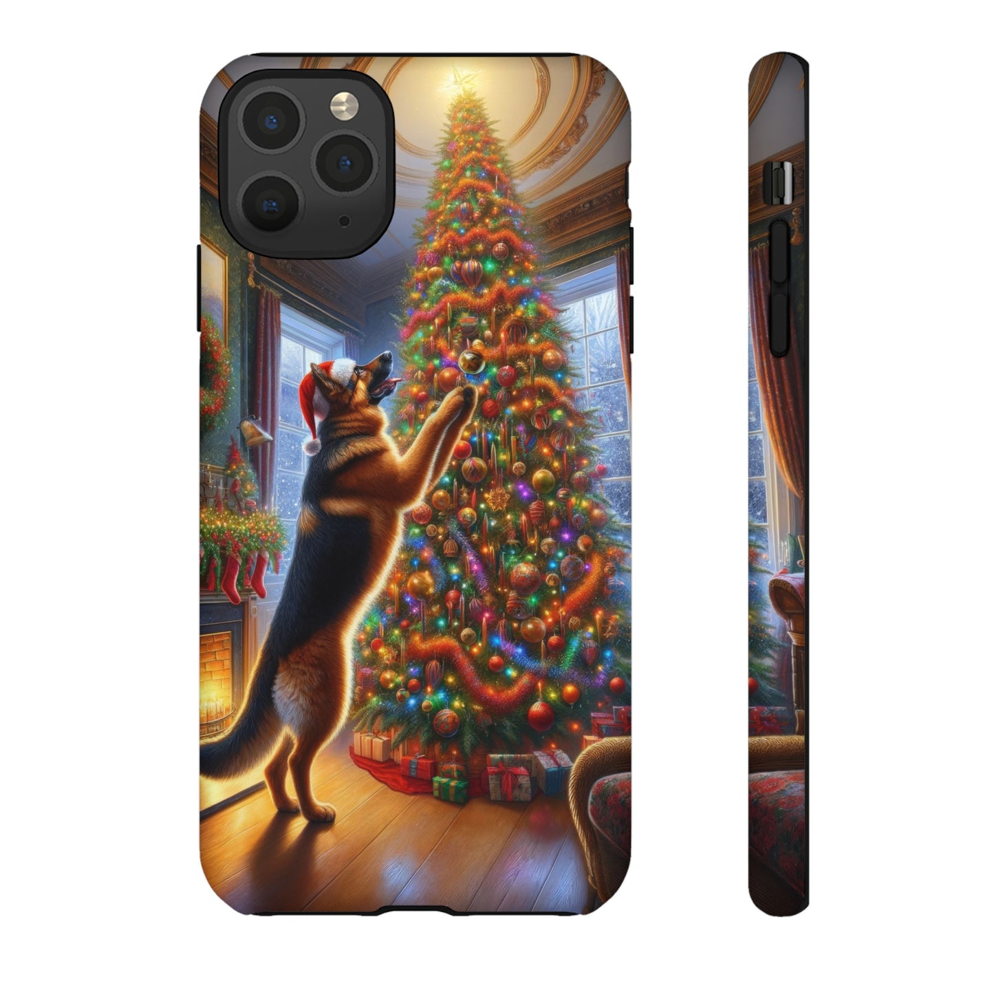 German Shepherd Christmas Tree Phone Case