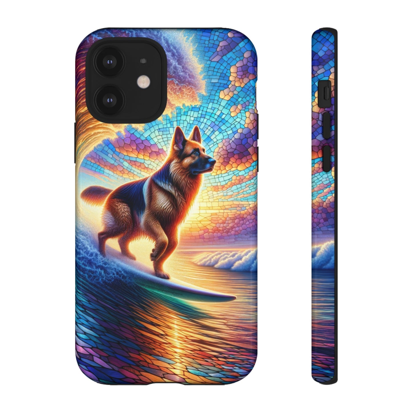 German Shepherd Surfing Phone Case