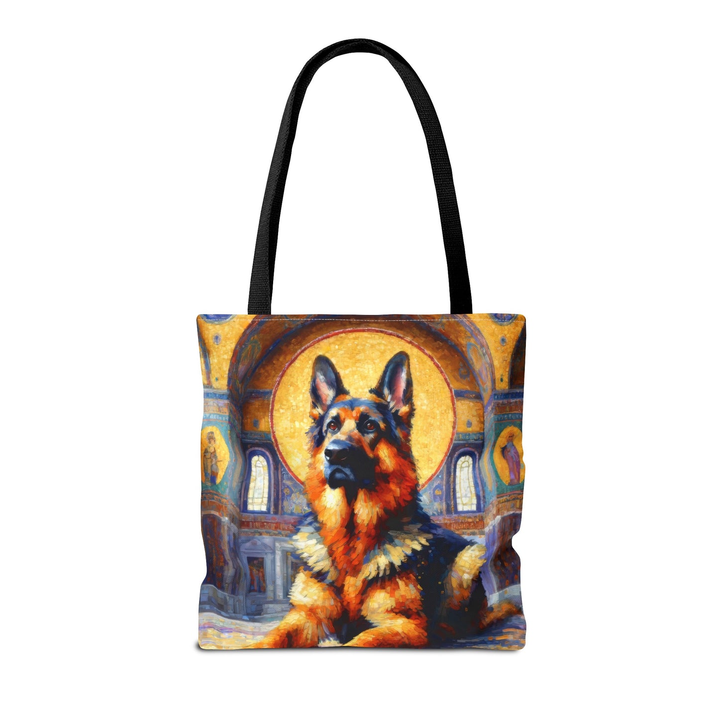 Neo-impressionist German Shepherd Tote Bag