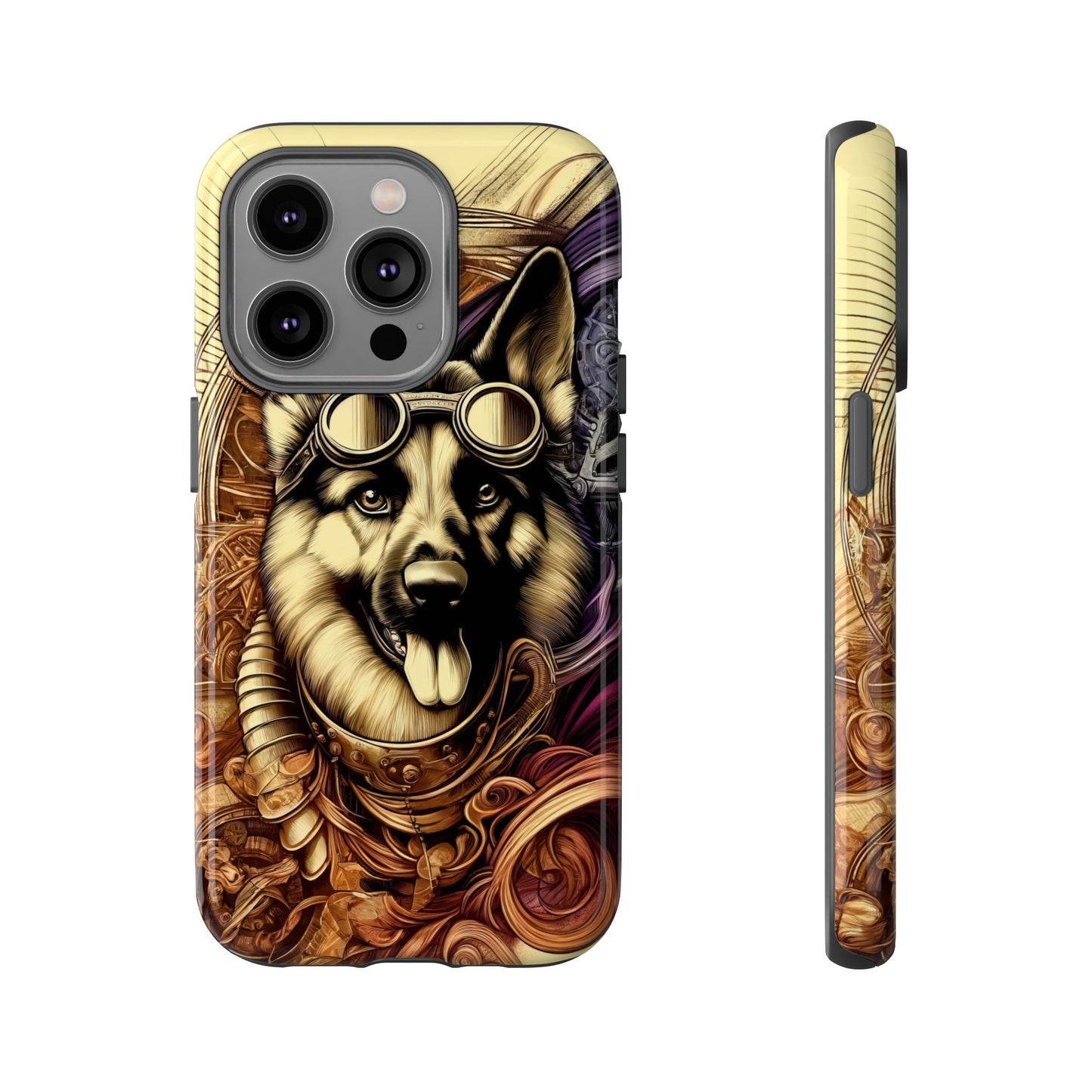 Steampunk German Shepherd Phone Case