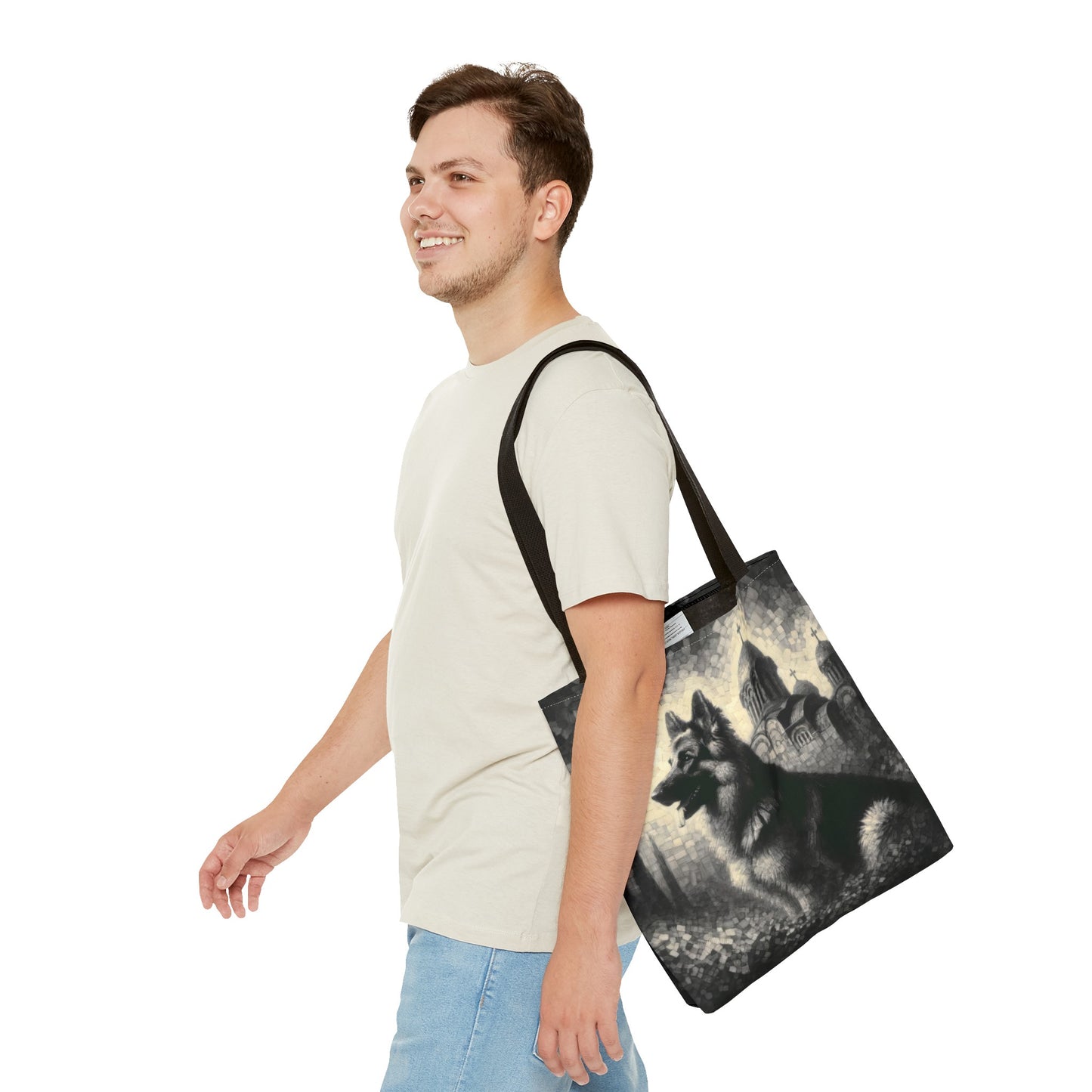 Neo-impressionism German Shepherd Tote Bag