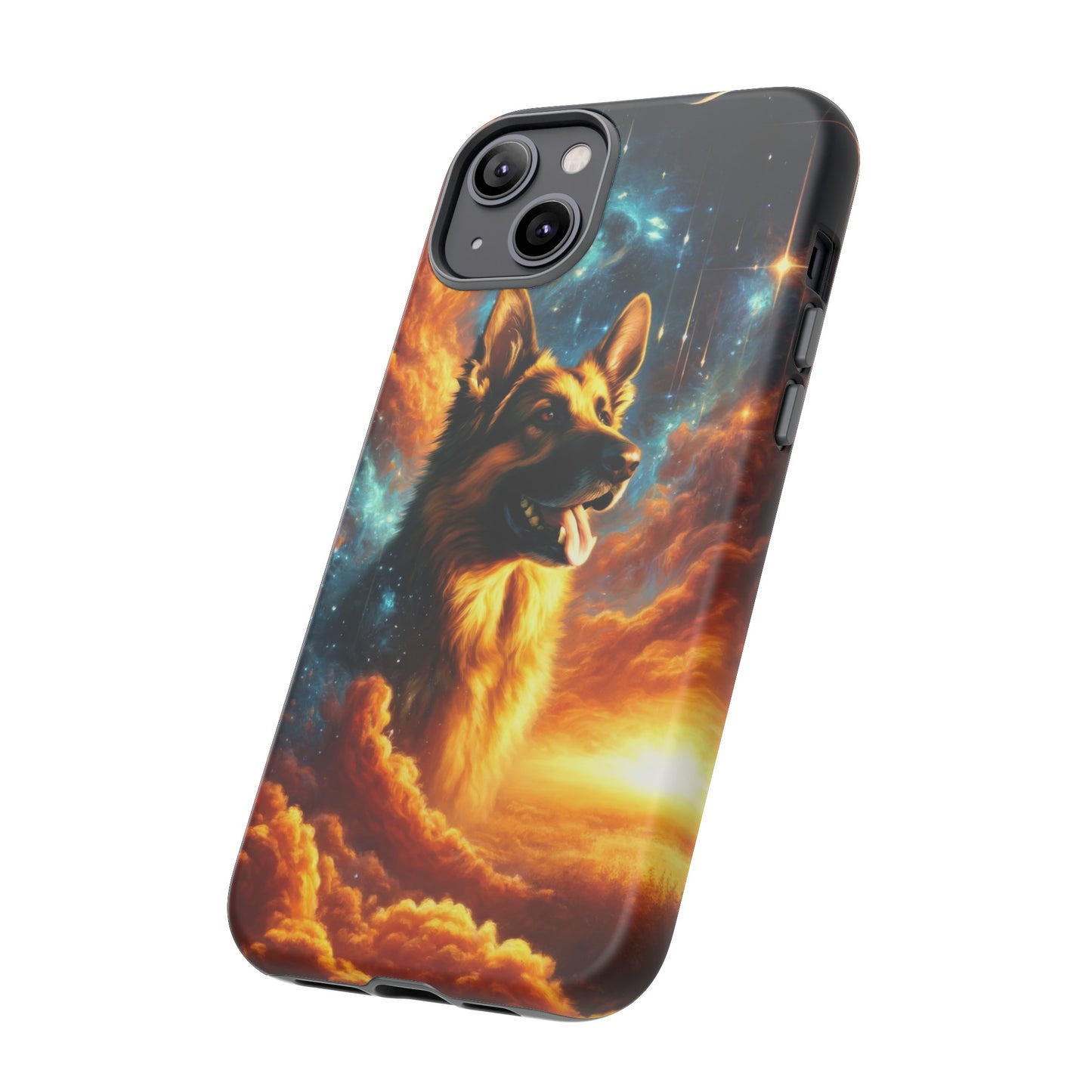 Sci-fi and stars-themed German Shepherd Phone Case