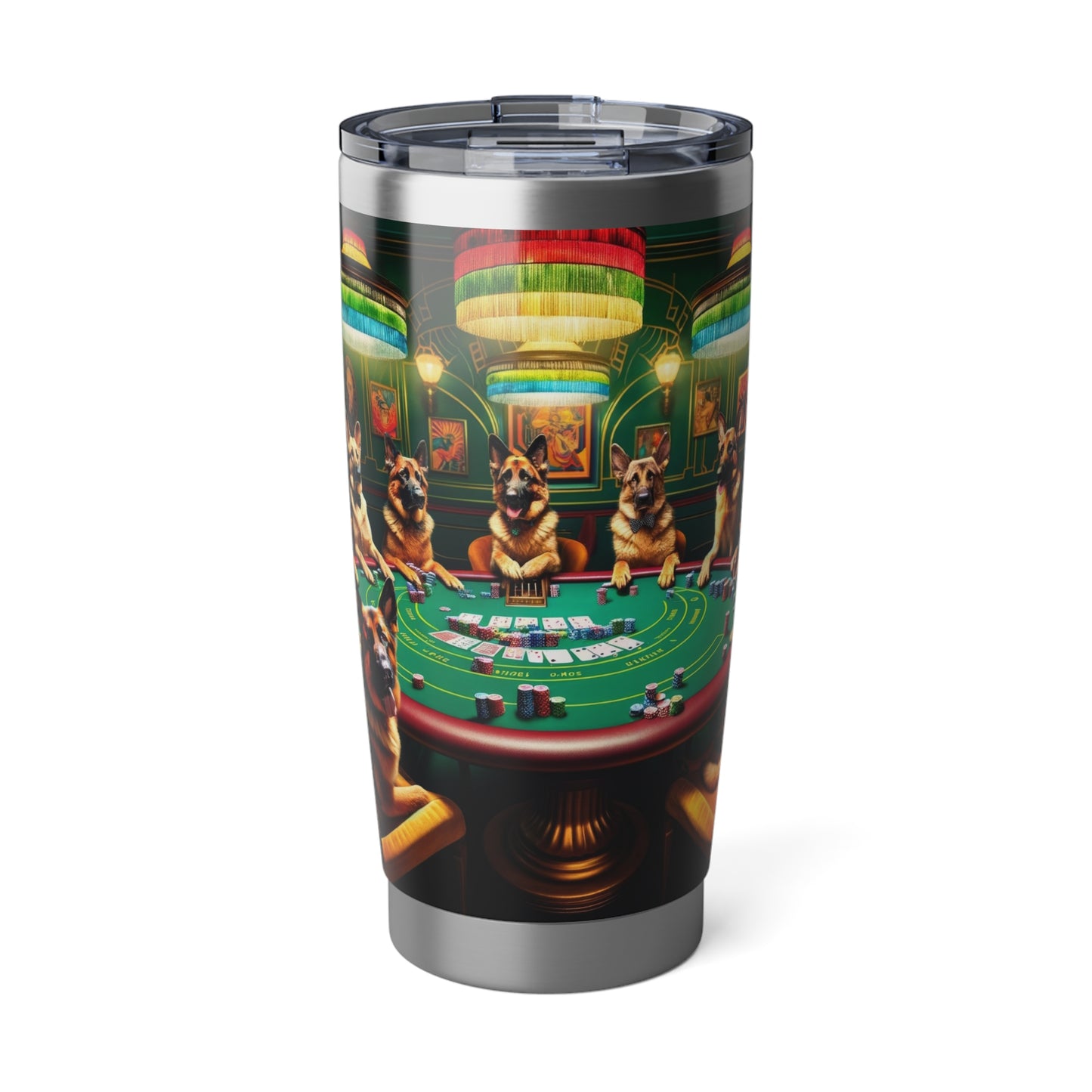 German Shepherds Playing Poker 20oz Tumbler