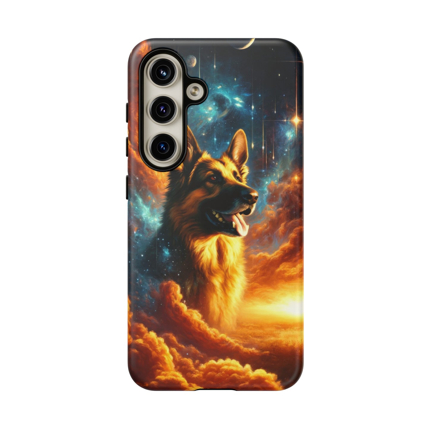 Sci-fi and stars-themed German Shepherd Phone Case