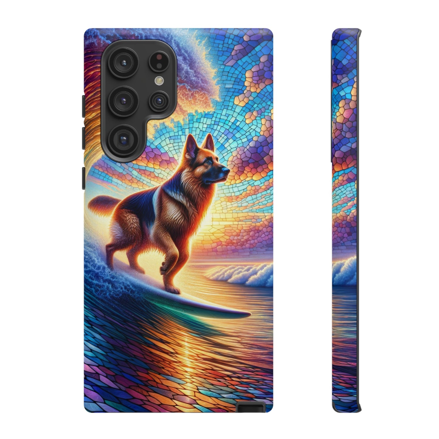 German Shepherd Surfing Phone Case