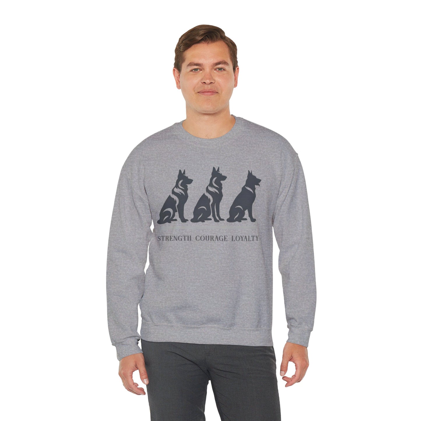 Strength, Courage, Loyalty Sweatshirt (10 colors) (German Shepherd)