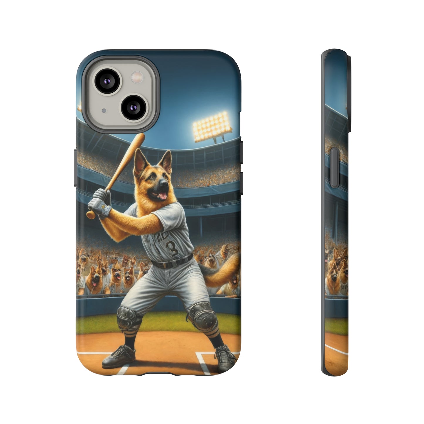 German Shepherd Playing Baseball Tough Phone Case