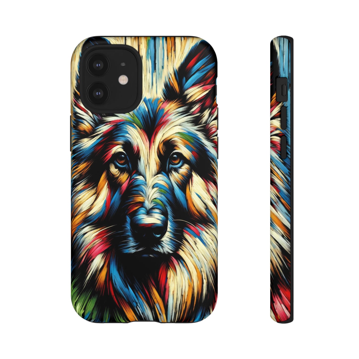 Fauvism scratchboard technique German Shepherd Phone Case