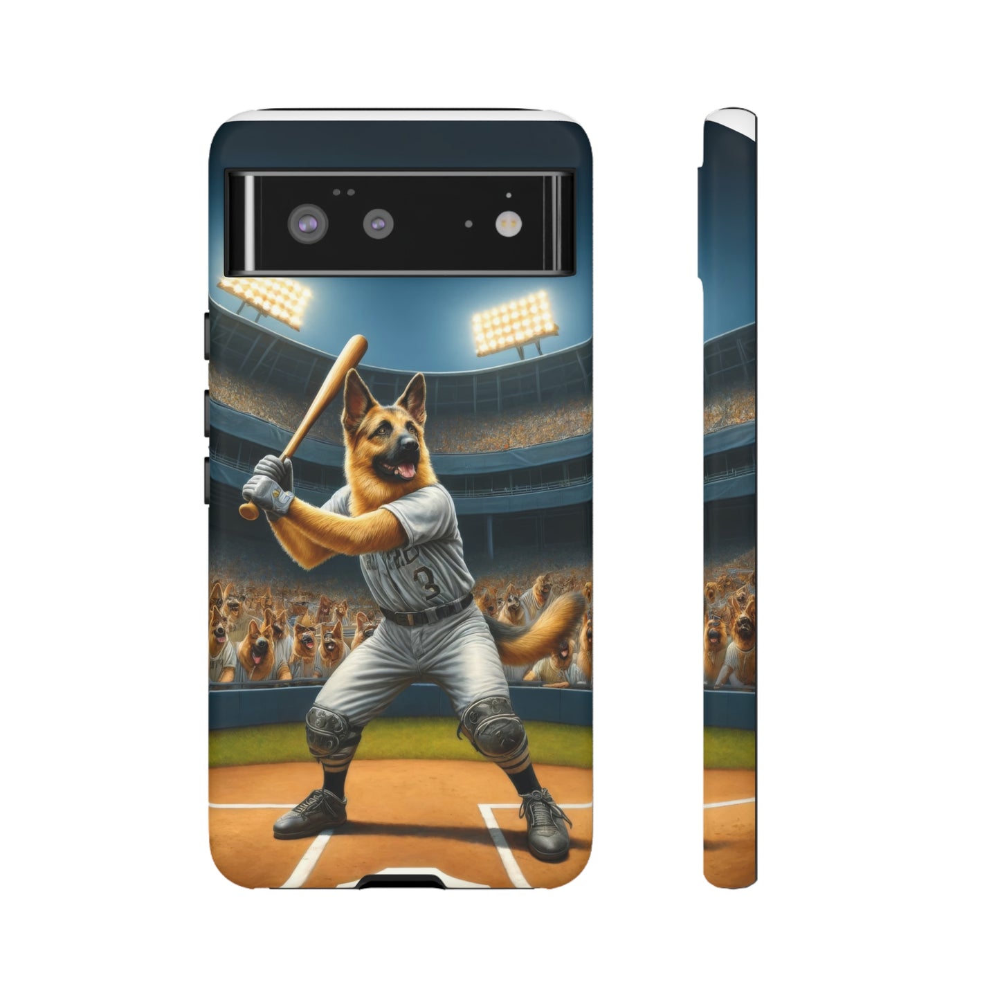 German Shepherd Playing Baseball Tough Phone Case