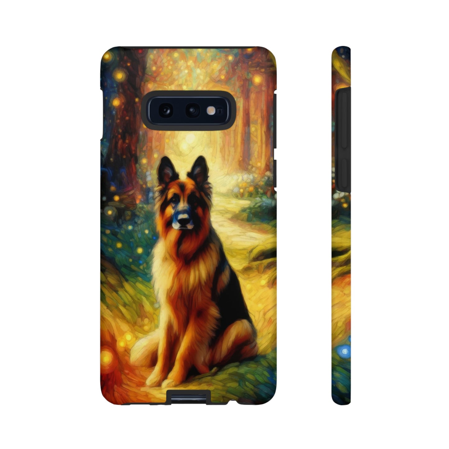 Neo-impressionism and fairy tale German Shepherd Phone Case