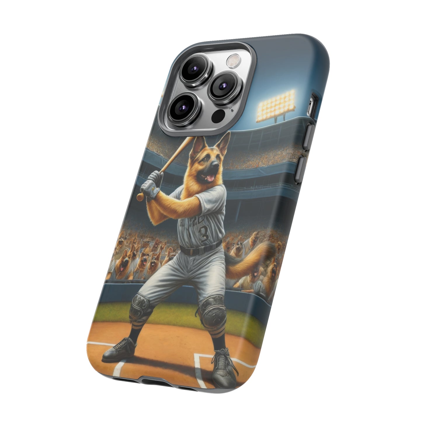 German Shepherd Playing Baseball Tough Phone Case