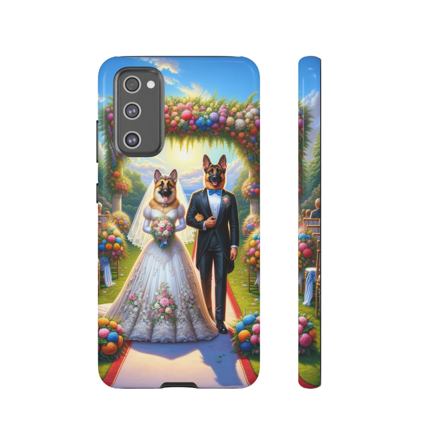 German Shepherds getting Married  Phone Case