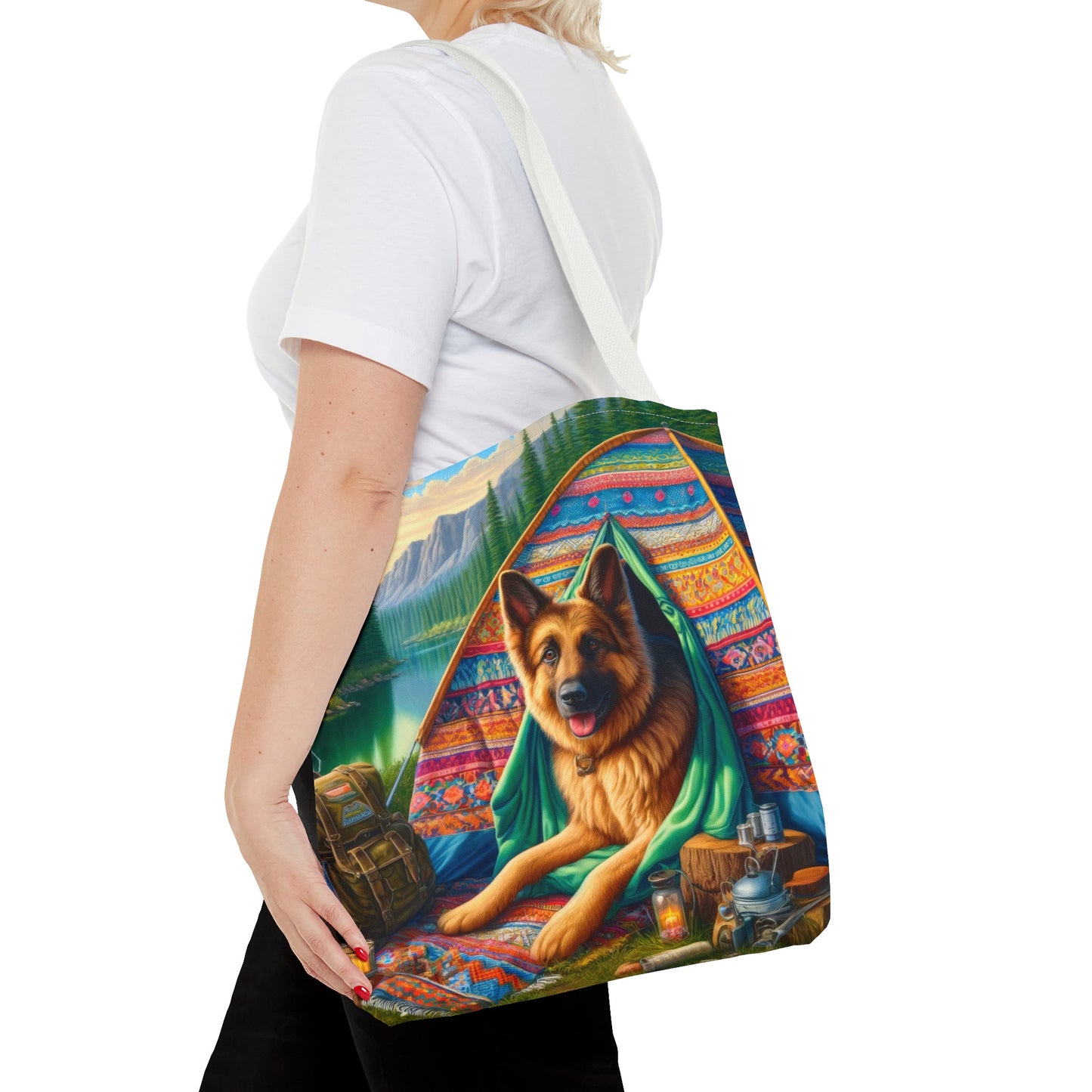 German Shepherd Camping Tote Bag