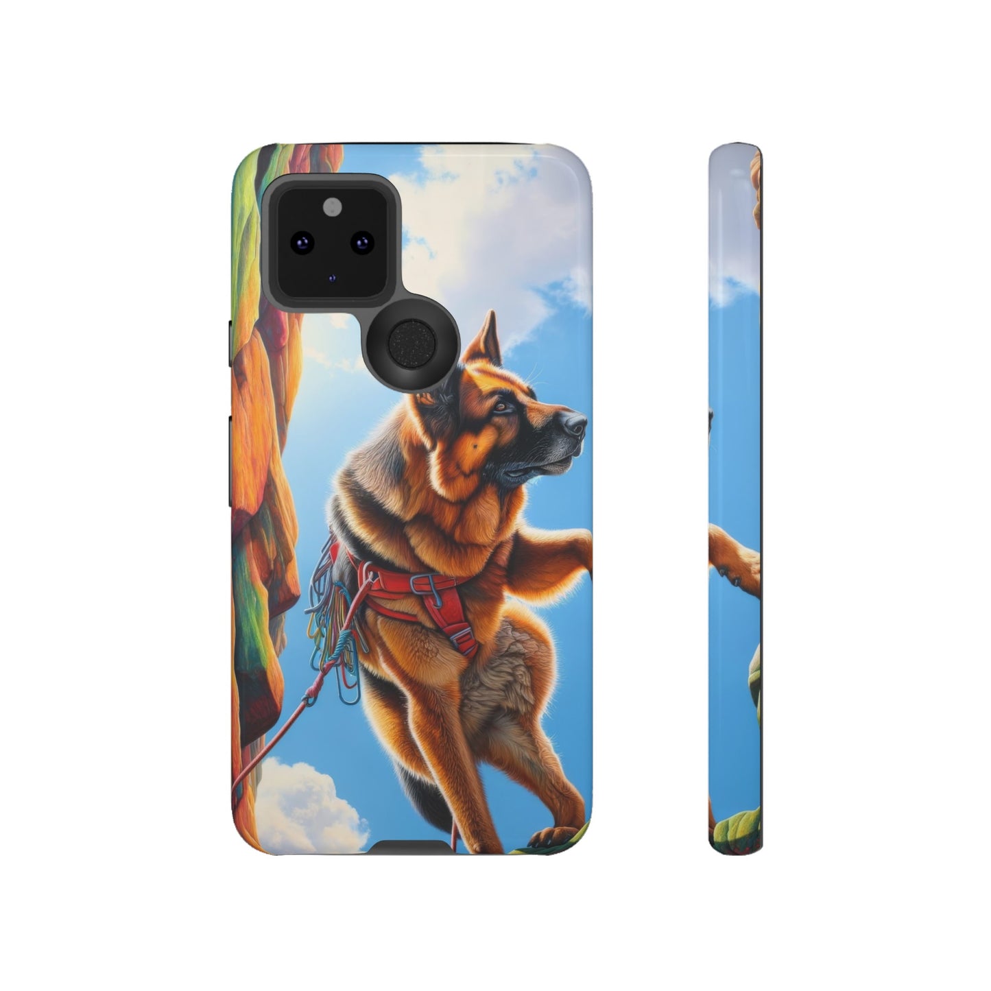 German Shepherd Rock climbing Phone Case