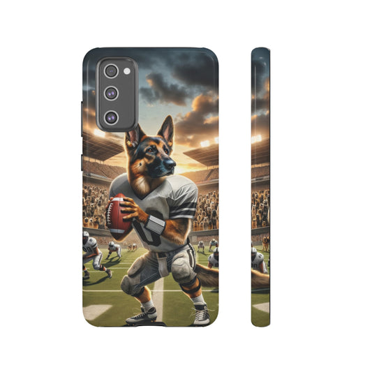 German Shepherd Playing Football Tough Phone Case