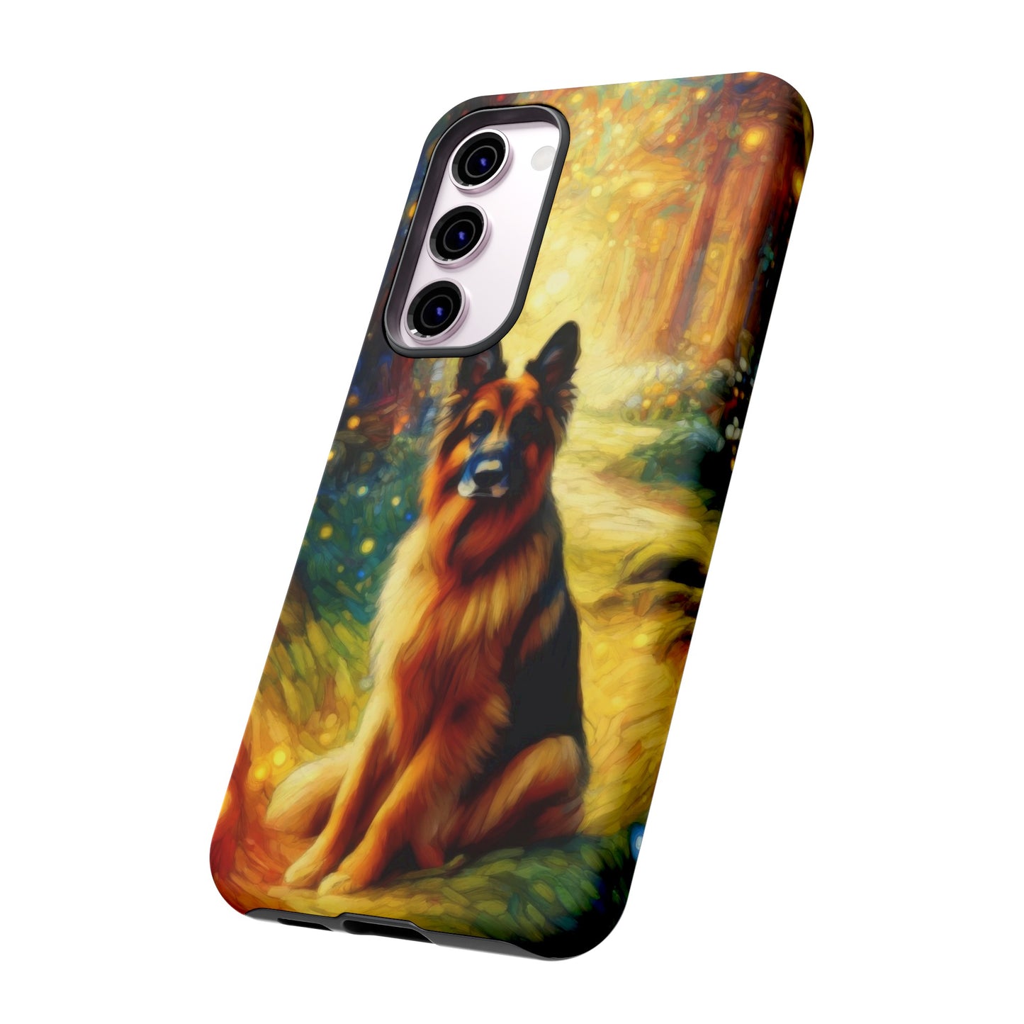 Neo-impressionism and fairy tale German Shepherd Phone Case