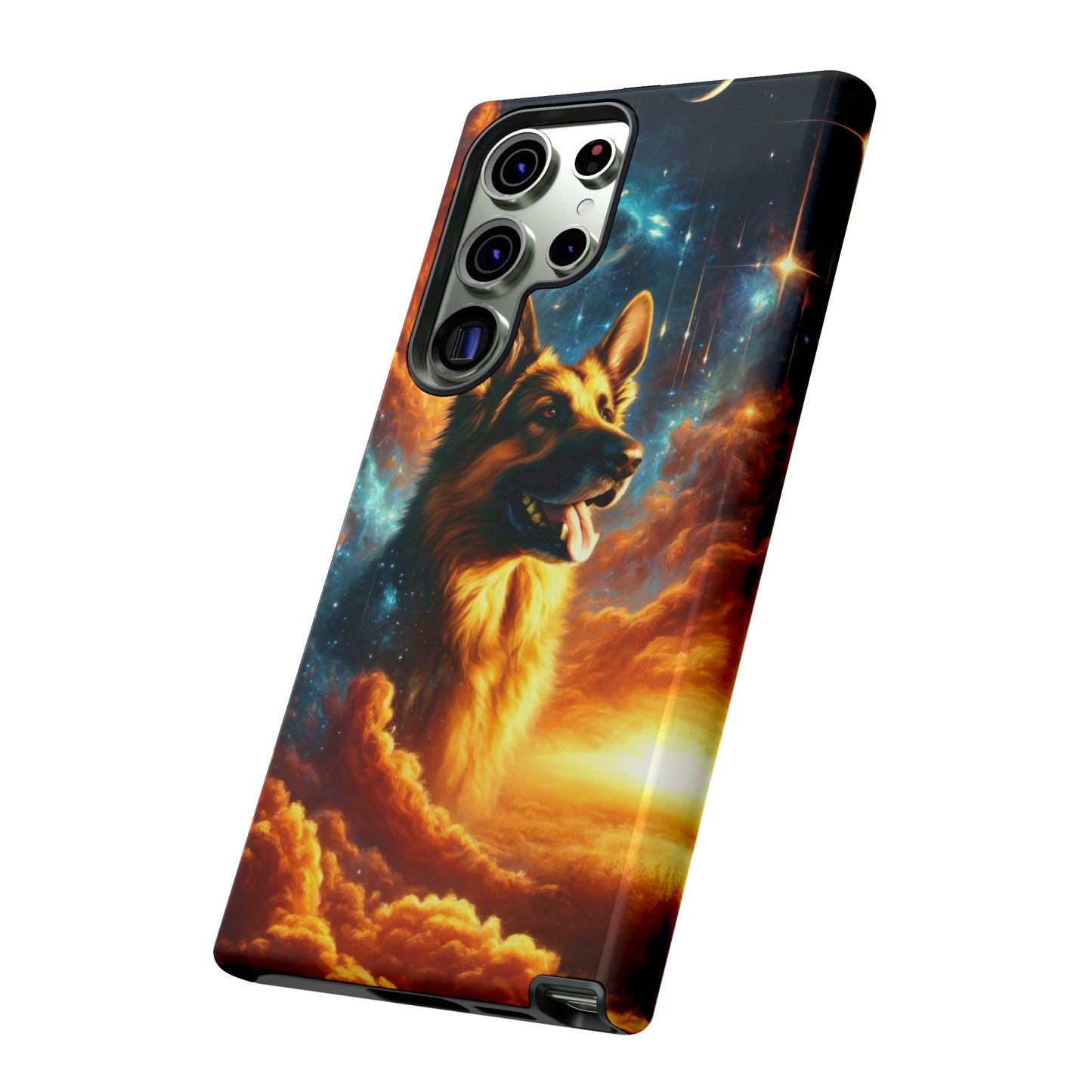 Sci-fi and stars-themed German Shepherd Phone Case