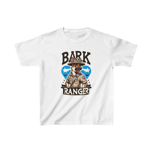 Bark Ranger On Duty Kids Size T-Shirt (Multi colors) (German Shepherd)