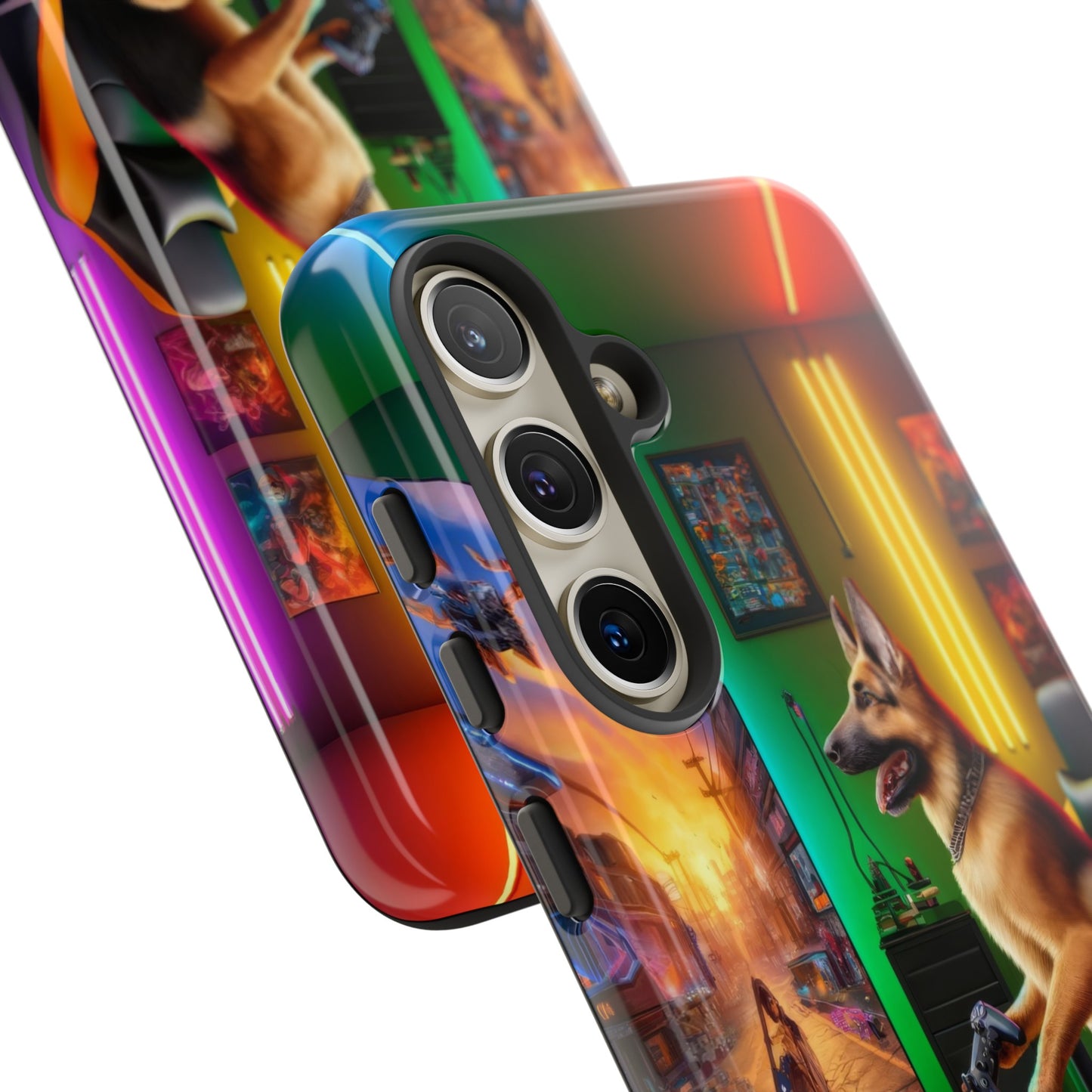 German Shepherd Playing Video Games Phone Case