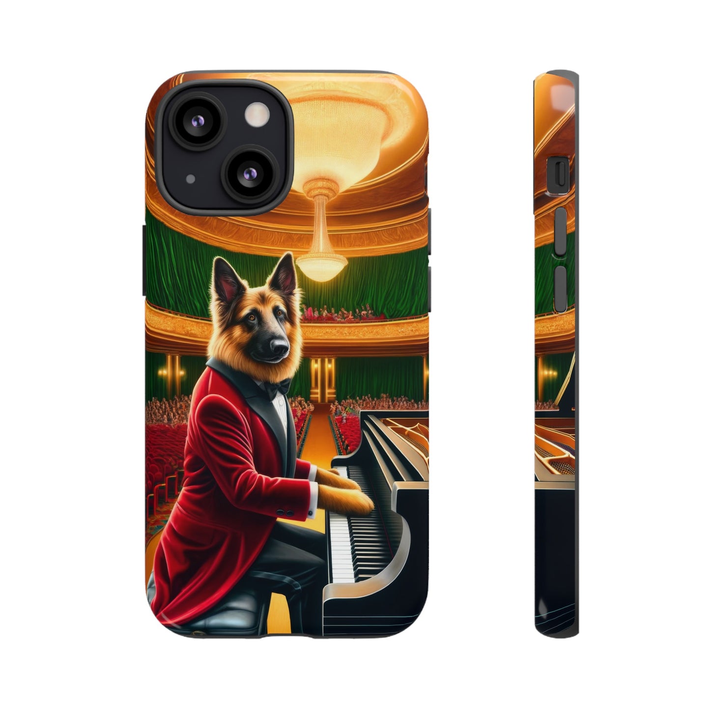 German Shepherd Playing the Piano Phone Case