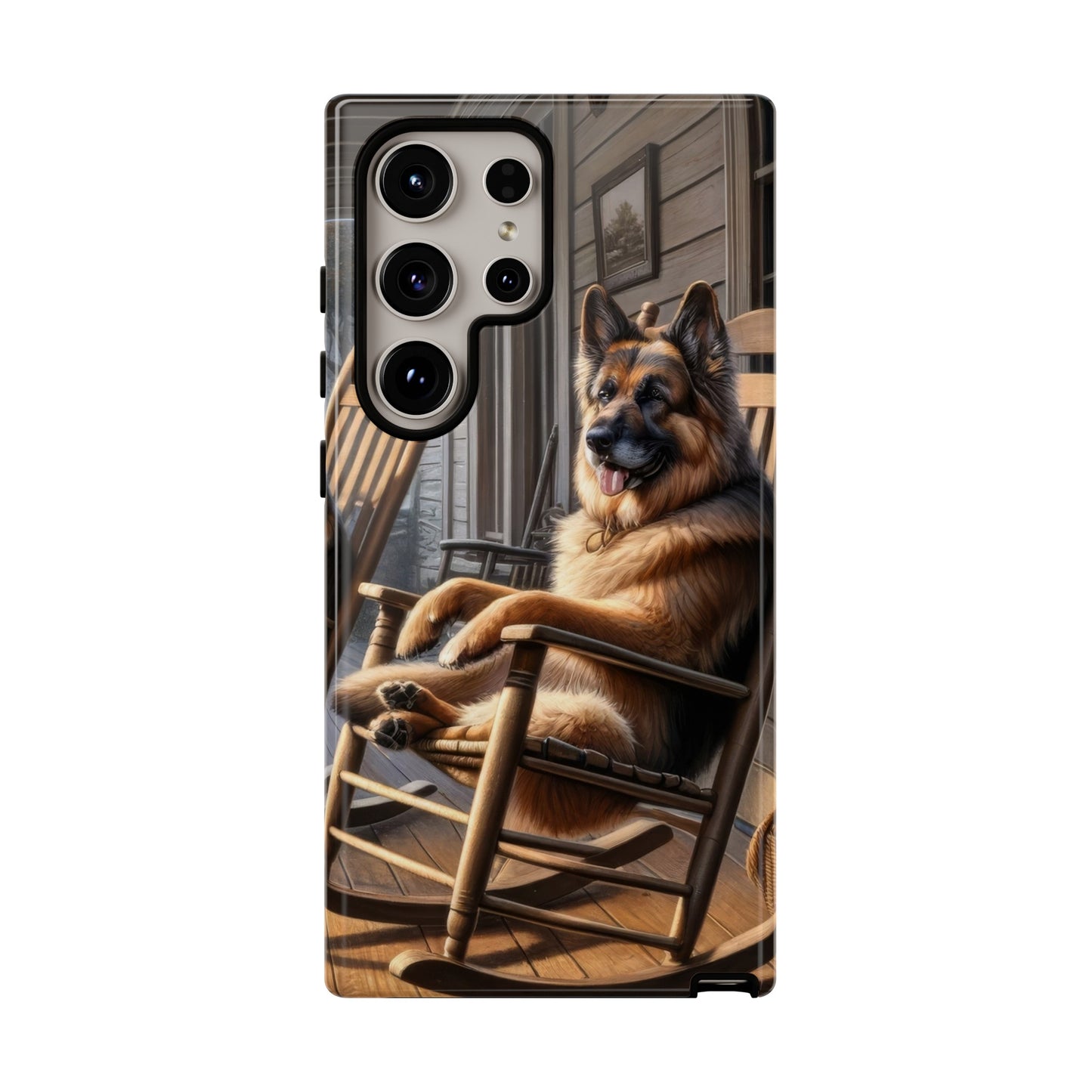 German Shepherd on the Porch Tough Phone Case