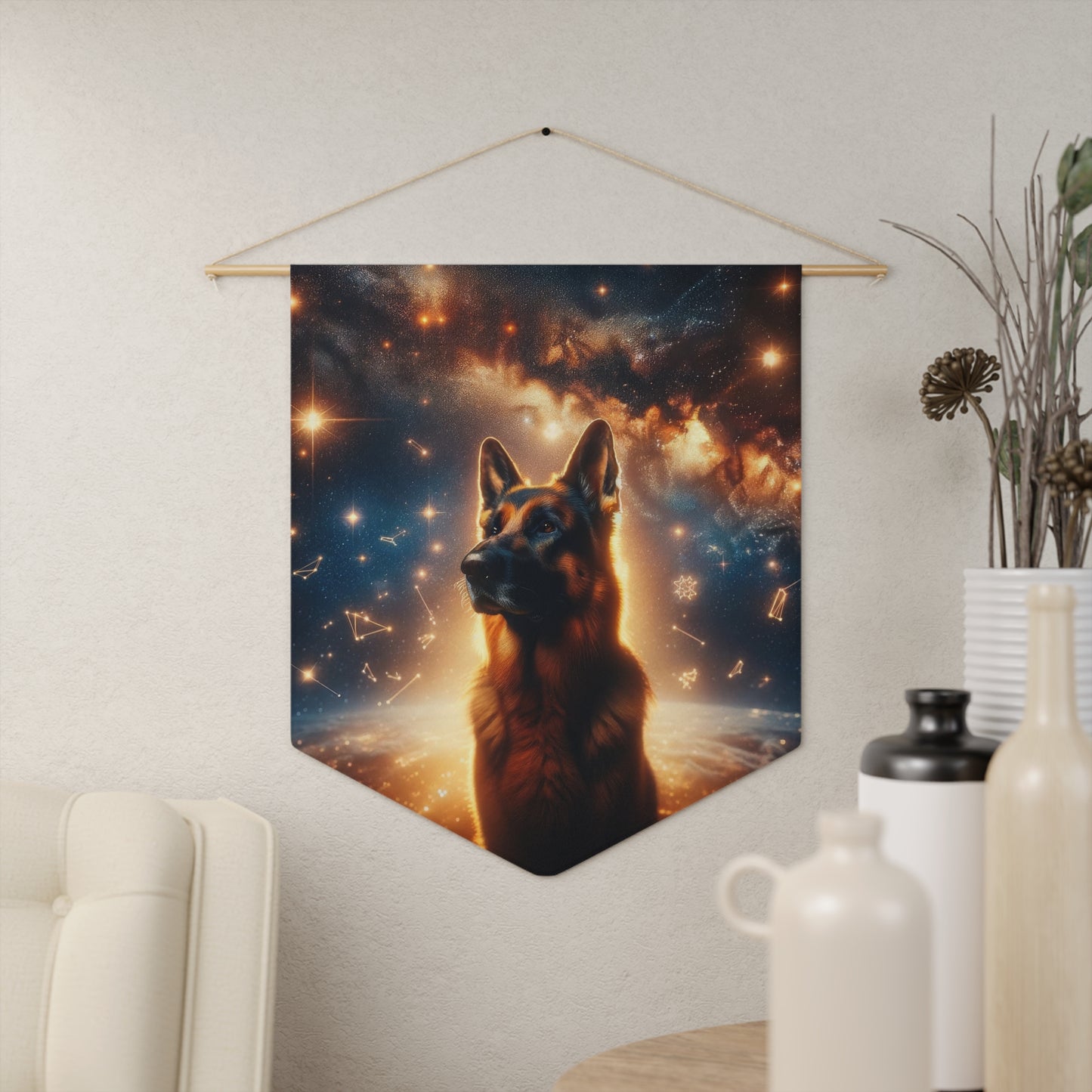 Star German Shepherd Pennant