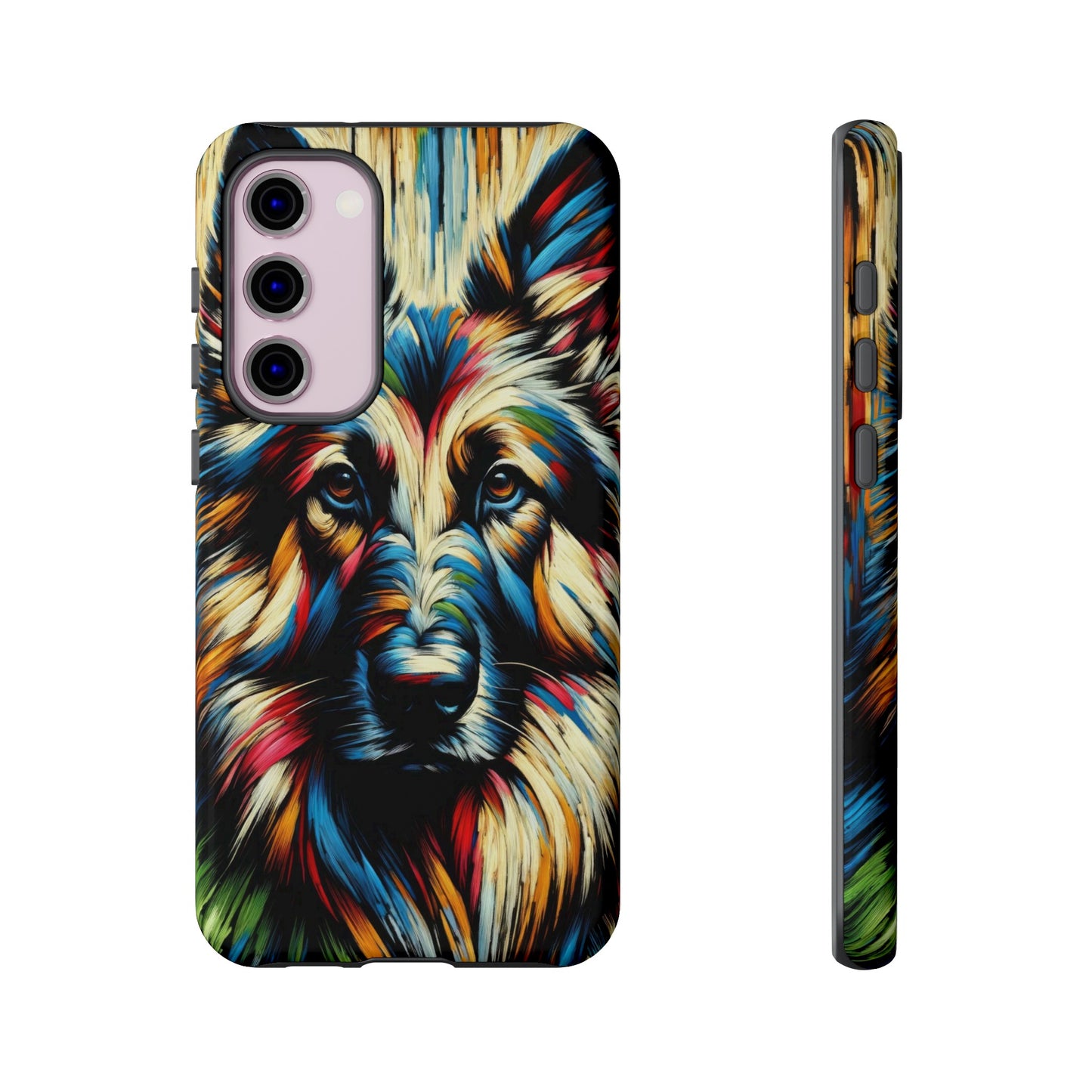 Fauvism scratchboard technique German Shepherd Phone Case