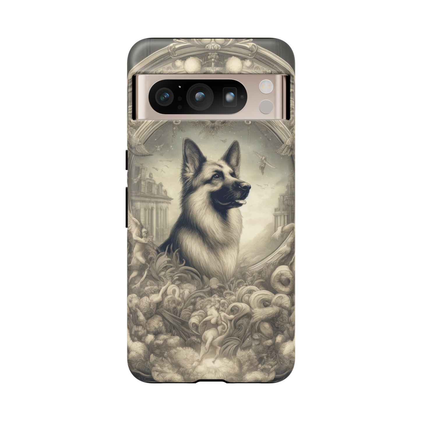 Dreamy fantasy and rococo German Shepherd Phone Case