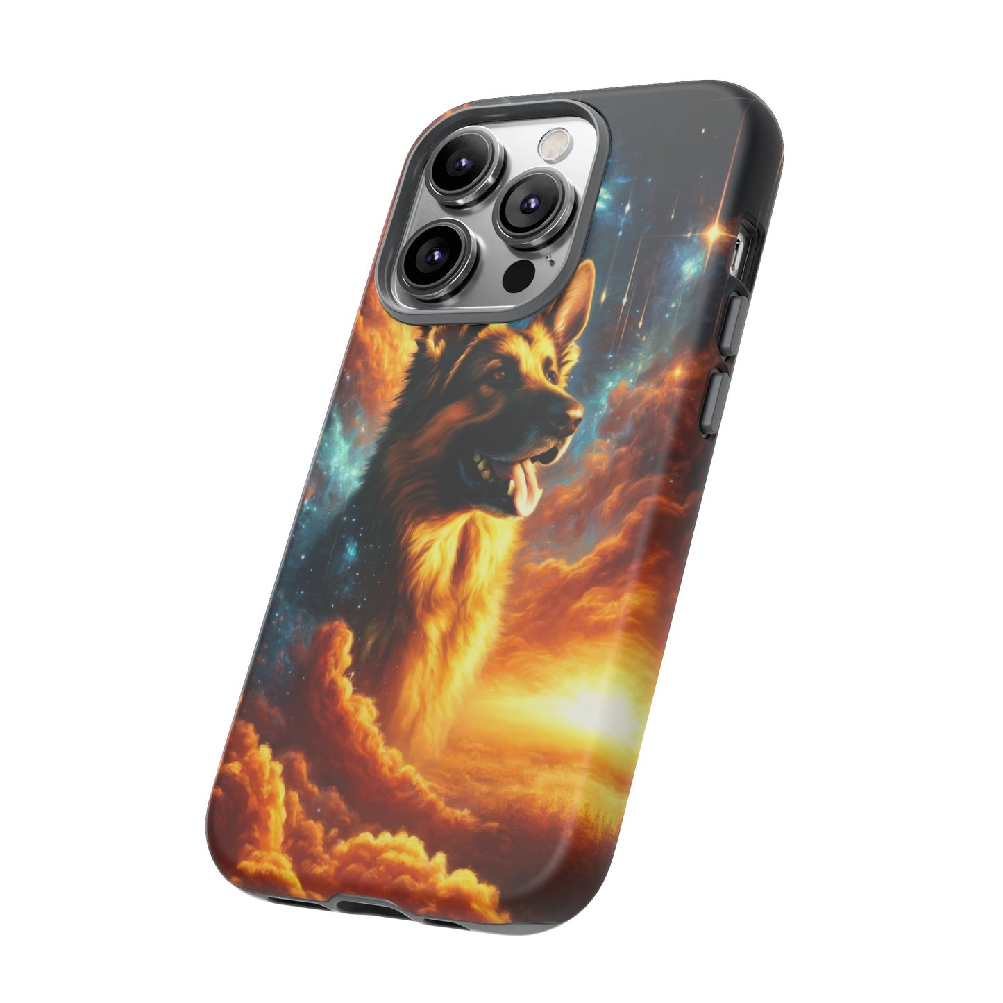 Sci-fi and stars-themed German Shepherd Phone Case