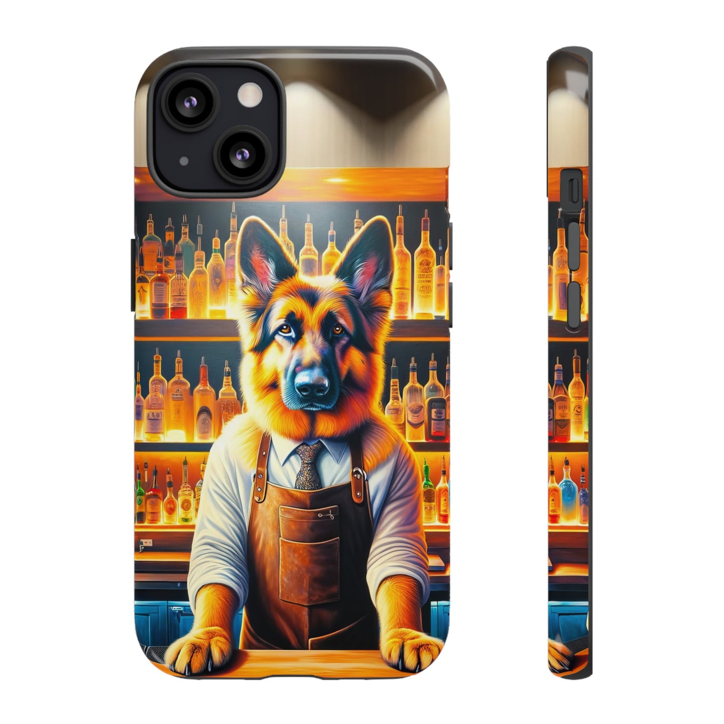 German Shepherd Tending a Bar Phone Case