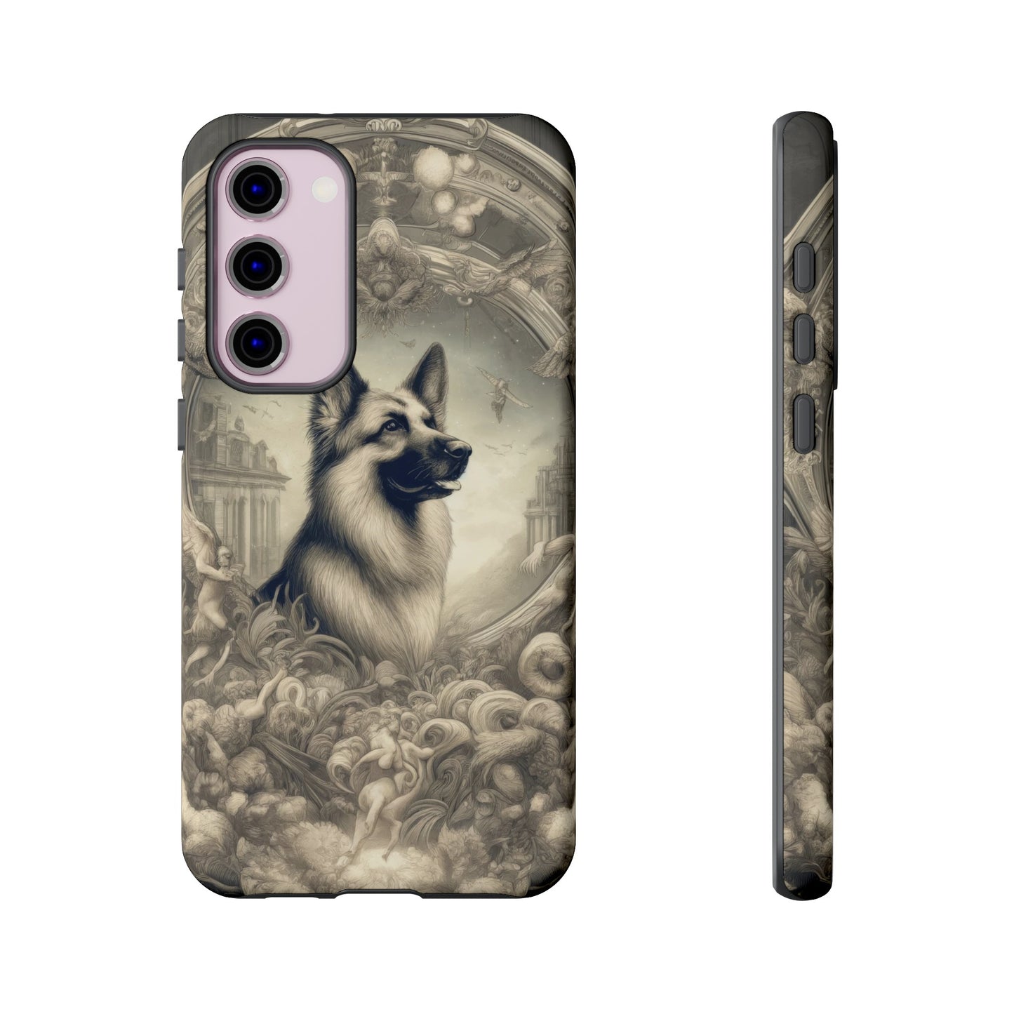 Dreamy fantasy and rococo German Shepherd Phone Case