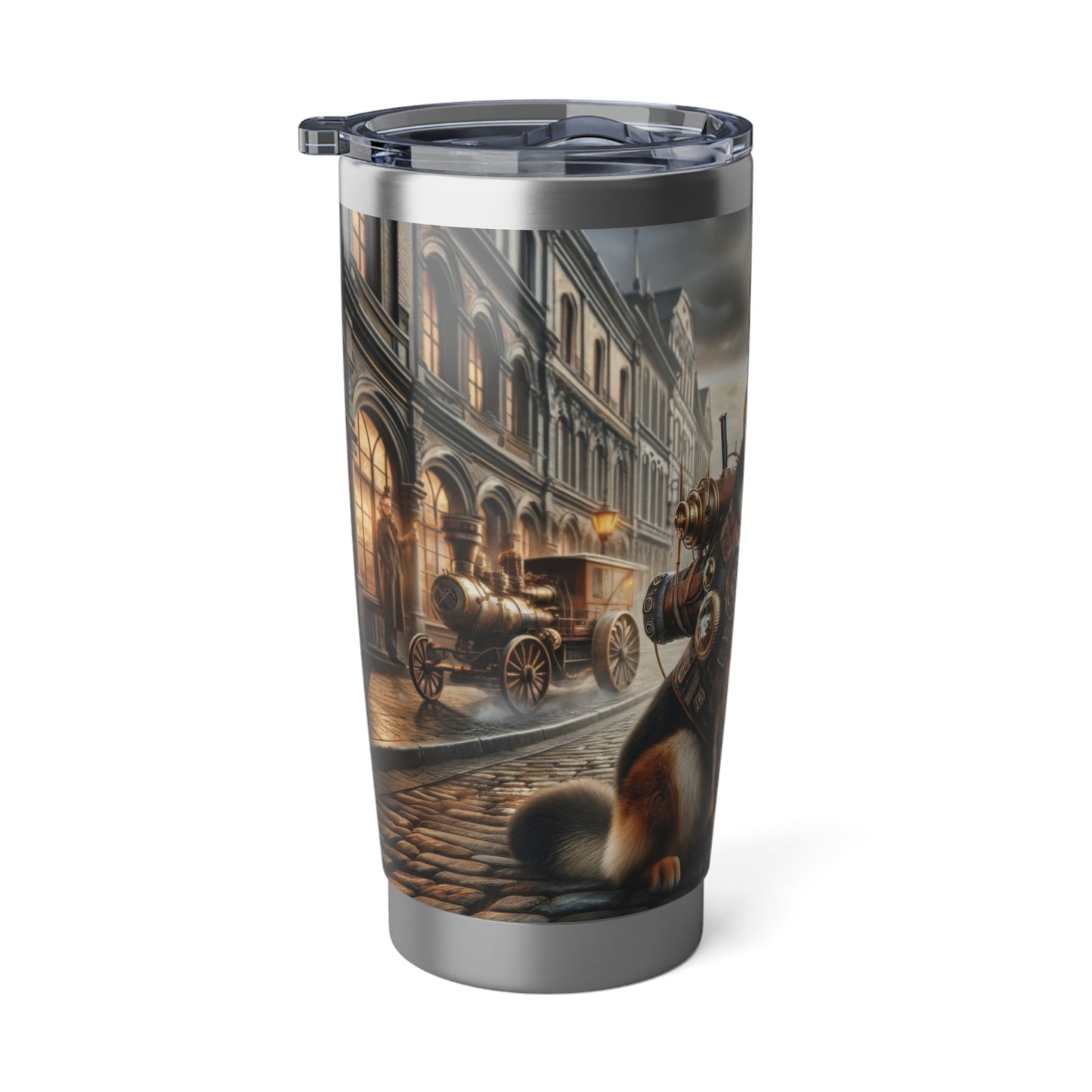 Realism and steampunk German Shepherd 20oz Tumbler